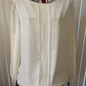WHBM Ivory Sheer blouse